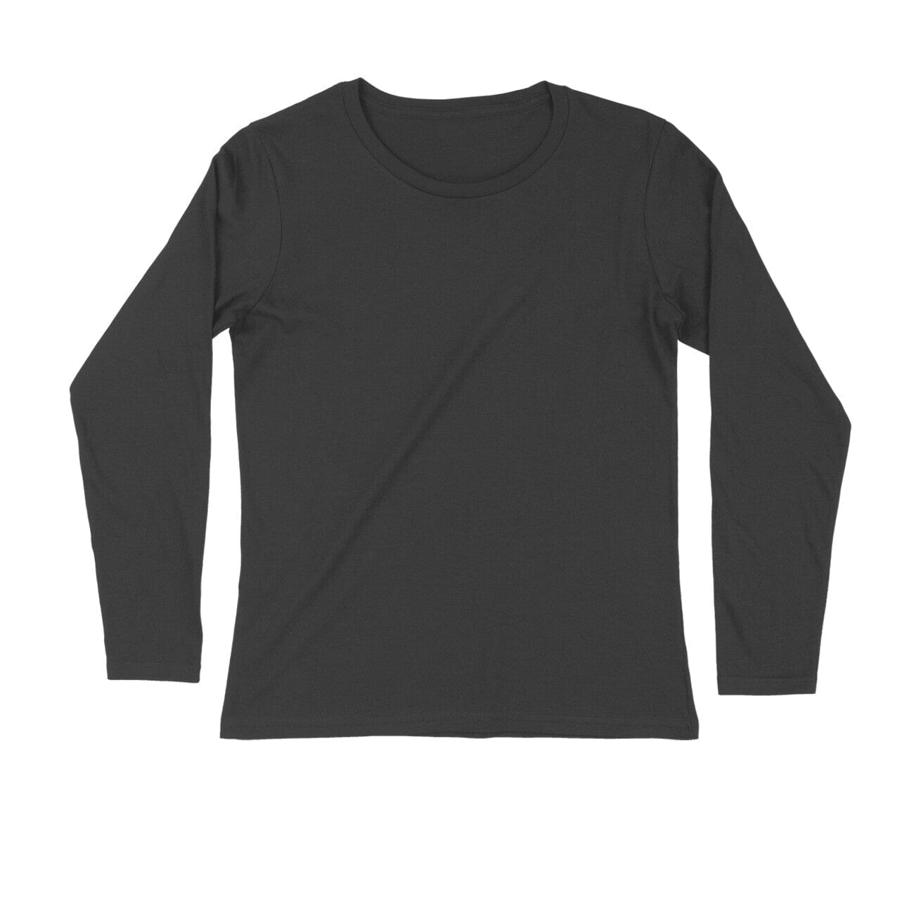 Men's Plain Full Sleeves T-Shirt Clothing Printrove Black S 