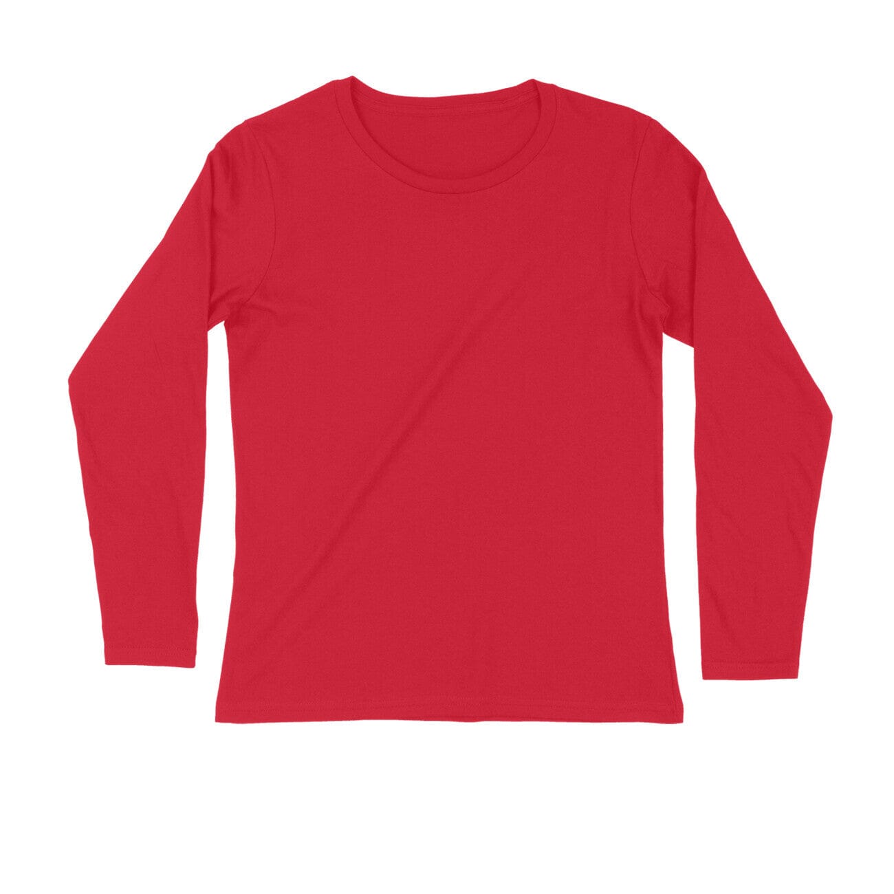 Men's Plain Full Sleeves T-Shirt Clothing Printrove Red S 