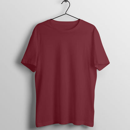 Men's Plain T-Shirt Clothing Printrove Maroon S 