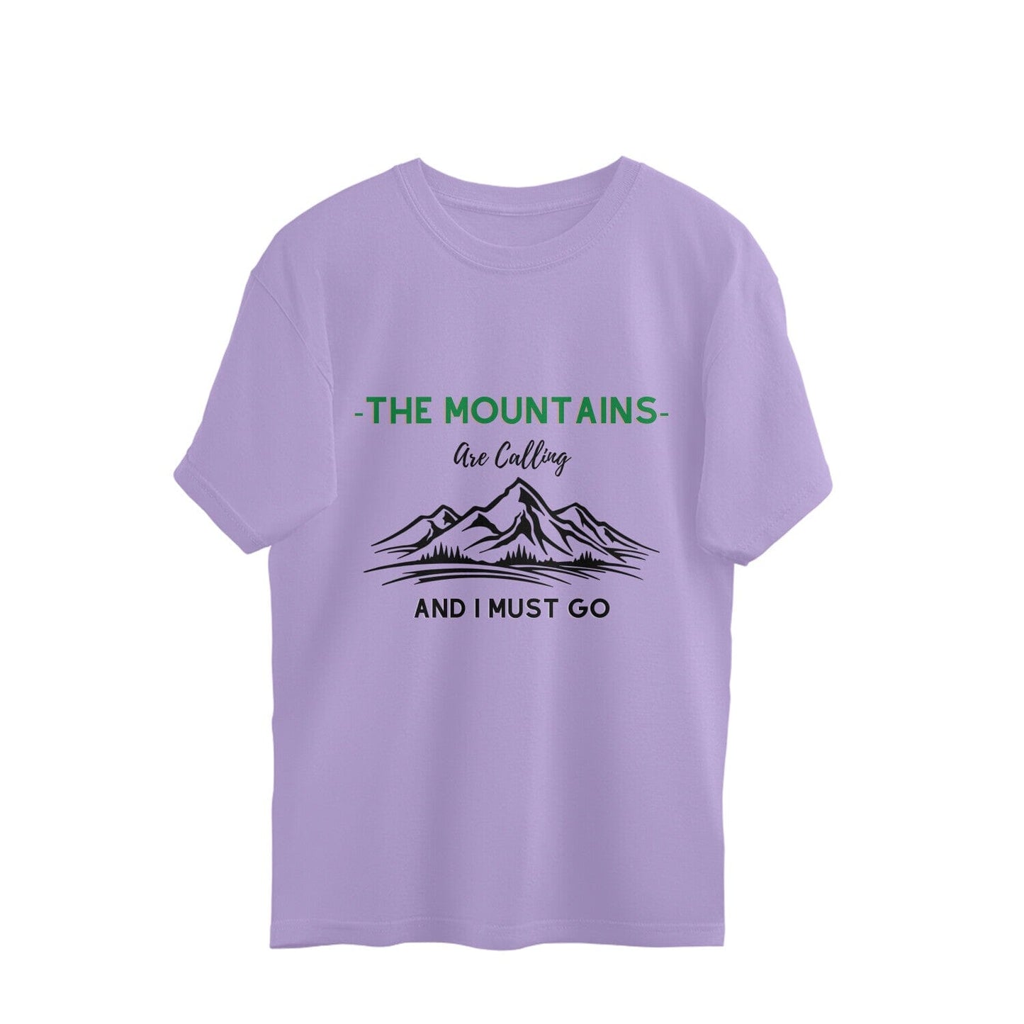 Mountain Calling - Oversized T-shirt Clothing Printrove Iris Lavender S 