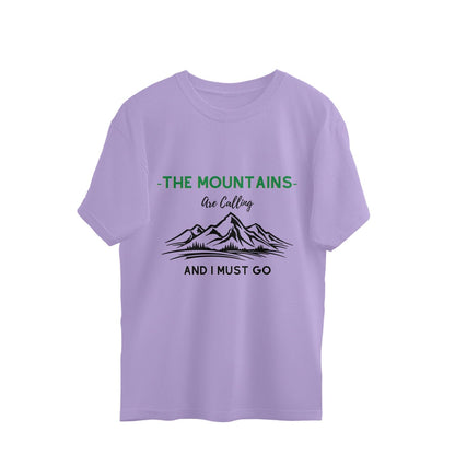 Mountain Calling - Oversized T-shirt Clothing Printrove Iris Lavender S 