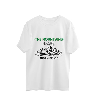 Mountain Calling - Oversized T-shirt Clothing Printrove White S 