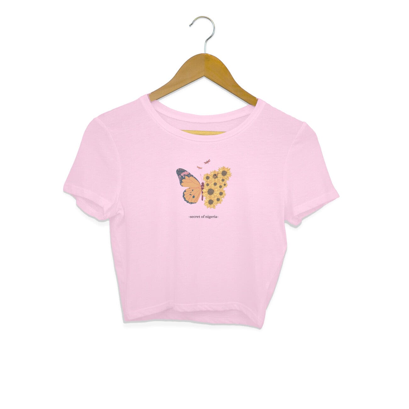 Secret Of Nigeria - Crop Top Printrove Light Pink XS 