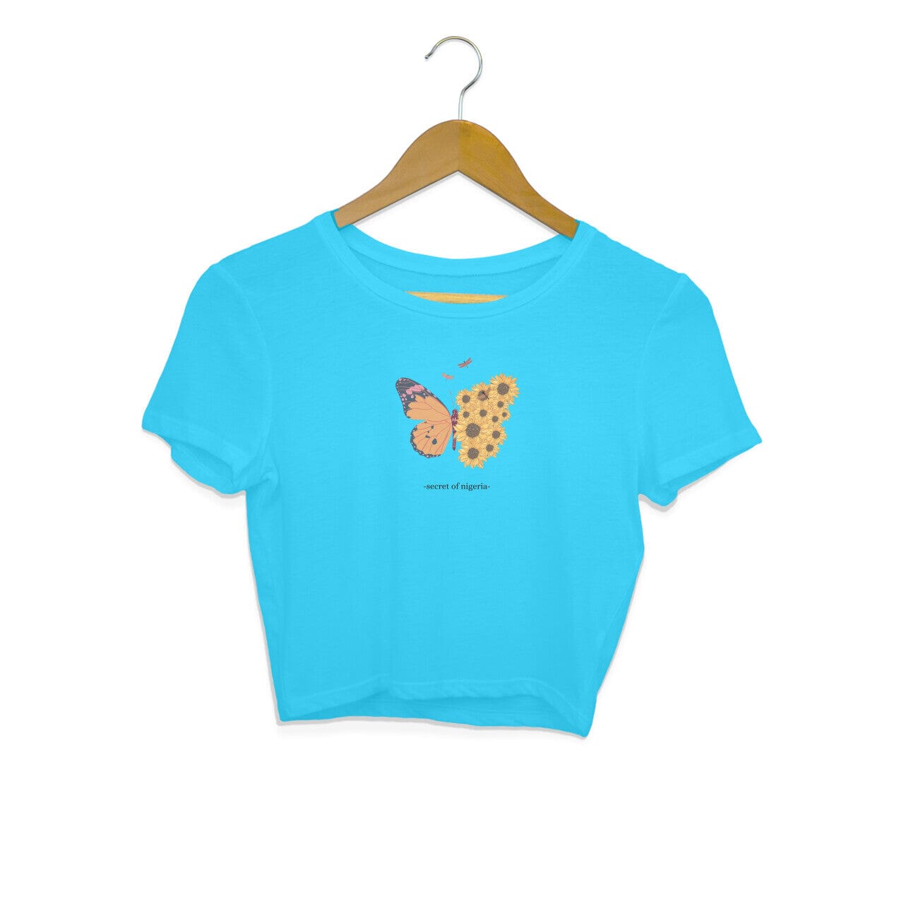 Secret Of Nigeria - Crop Top Printrove Sky Blue XS 