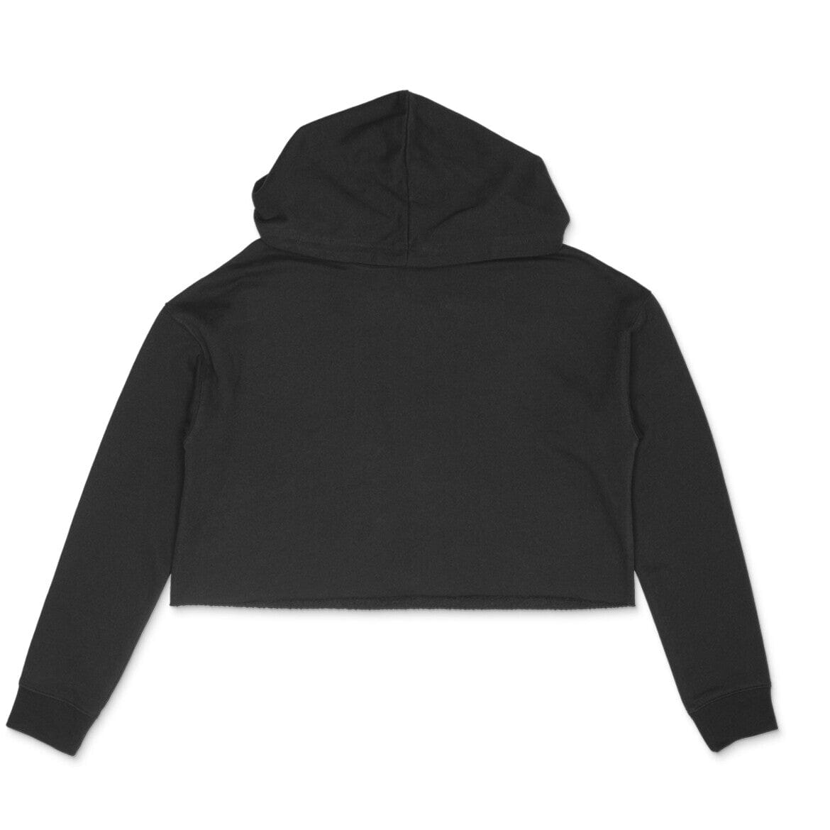 Women's Plain Crop Hoodies Clothing Printrove Black XS 