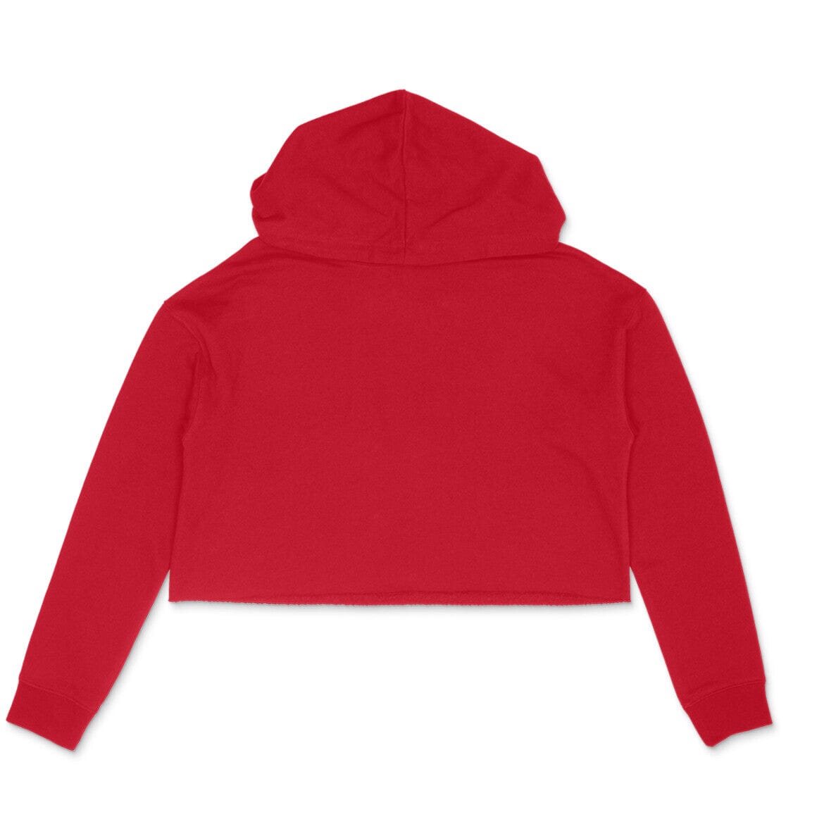 Women's Plain Crop Hoodies Clothing Printrove Red XS 