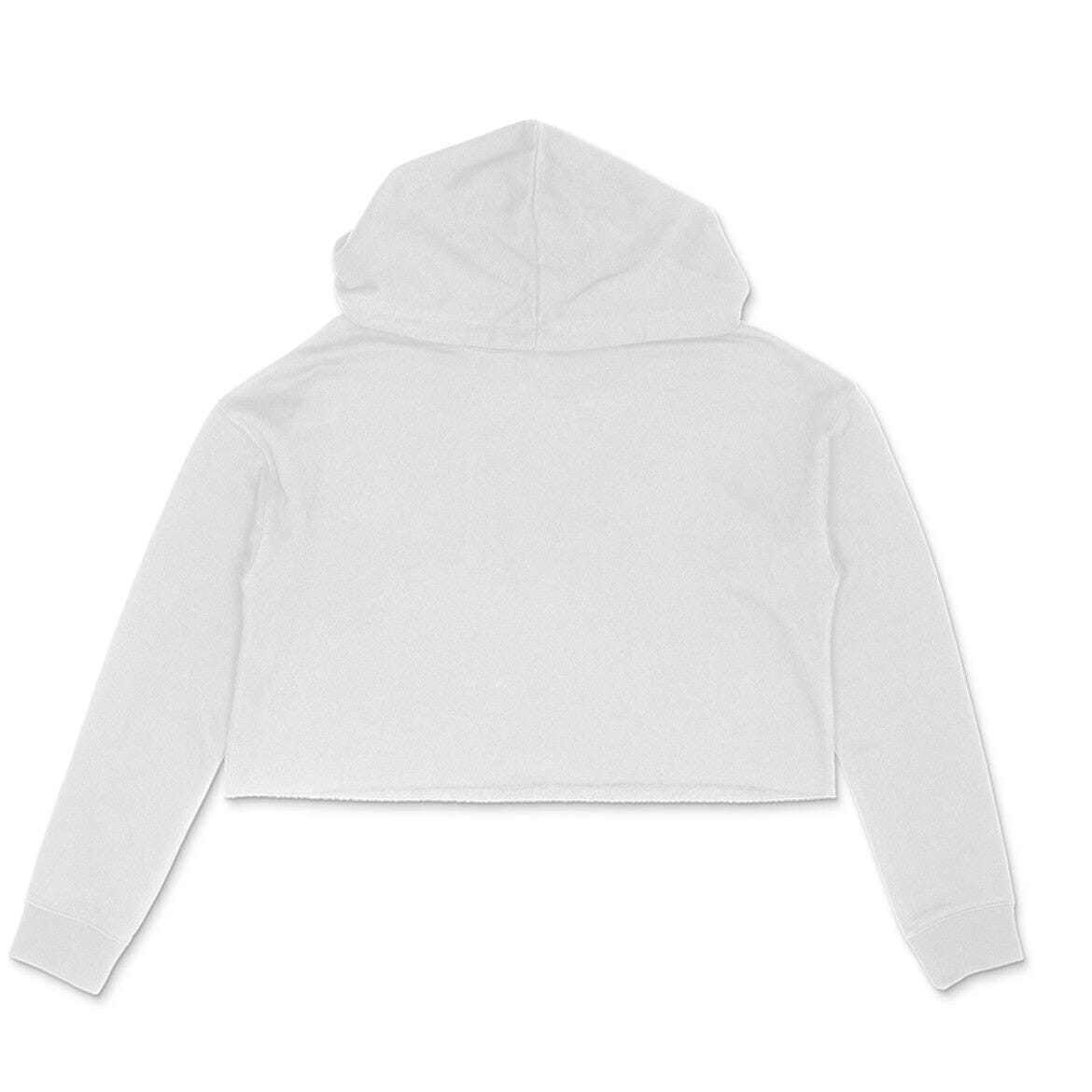 Women's Plain Crop Hoodies Clothing Printrove White XS 