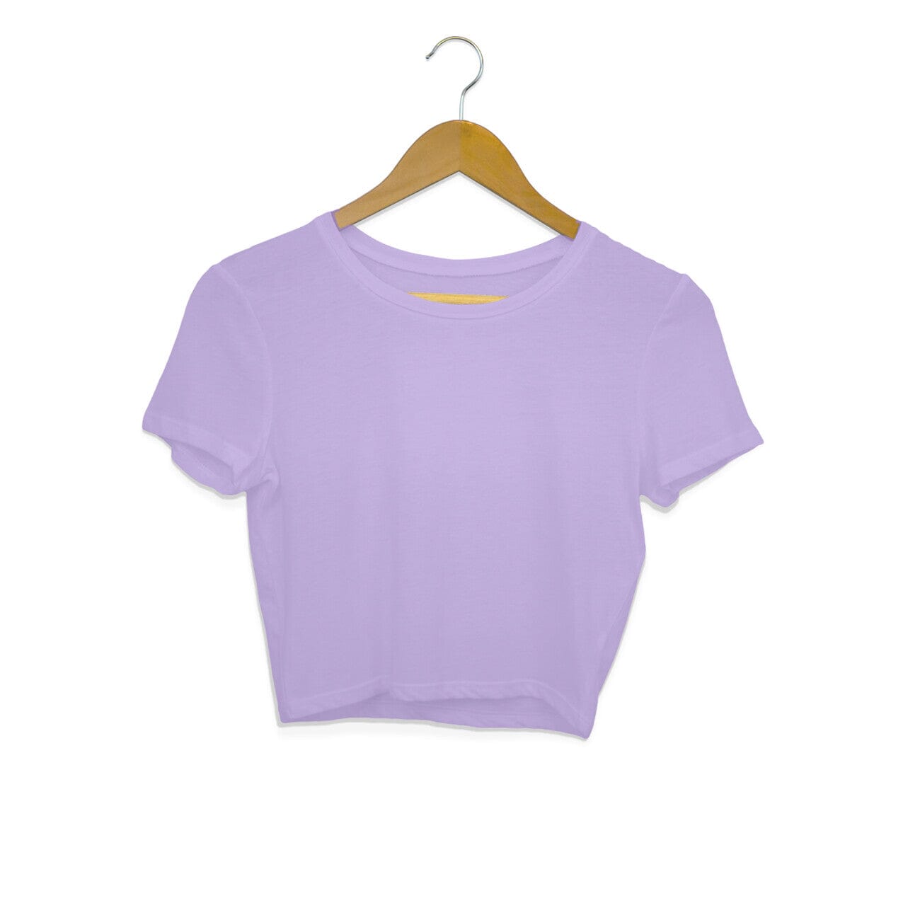 Women's Plain Crop Tops Printrove Iris Lavender XS 