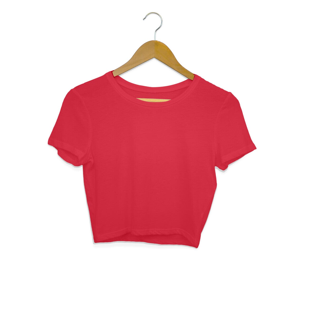 Women's Plain Crop Tops Printrove Red XS 