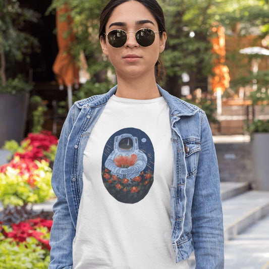 Color Cartoon Astronaut T-Shirt Clothing Printrove White XS 