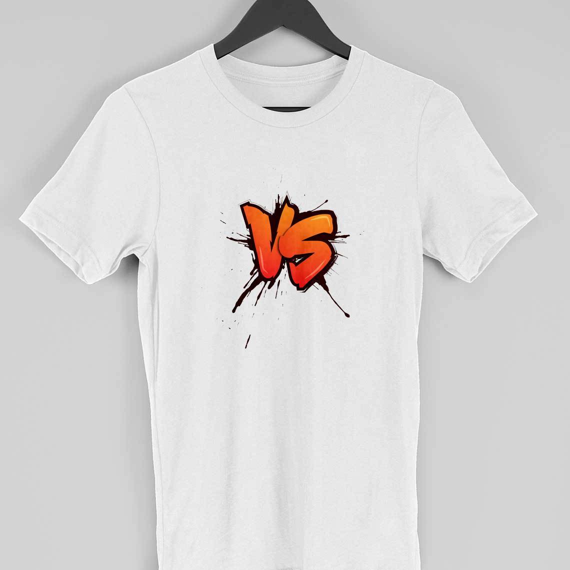 Graffiti Font VS Style T-Shirt Clothing Printrove White S 