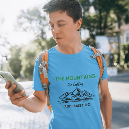 Mountains Are Calling T-Shirt Clothing Printrove Sky Blue S 