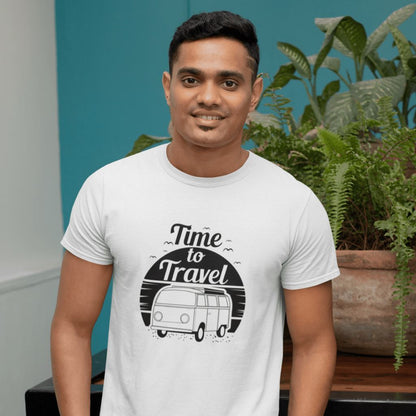 Time To Travel T-Shirt Clothing Printrove White S 