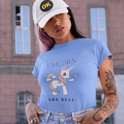 Unicorns Are Real T-Shirt Clothing Printrove Sky Blue XS 